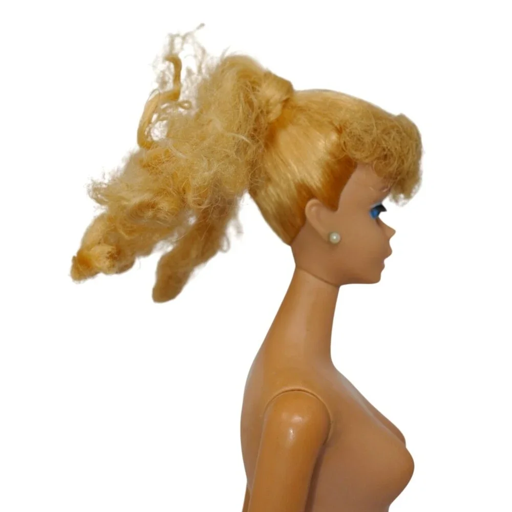 Mattel 1962 Ash Blonde Ponytail Barbie #6 with Red Bathing Suit